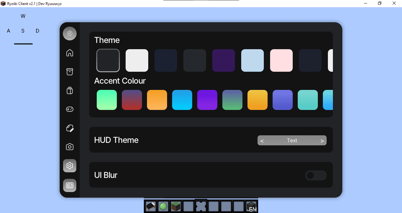 Theme preset customization screenshot